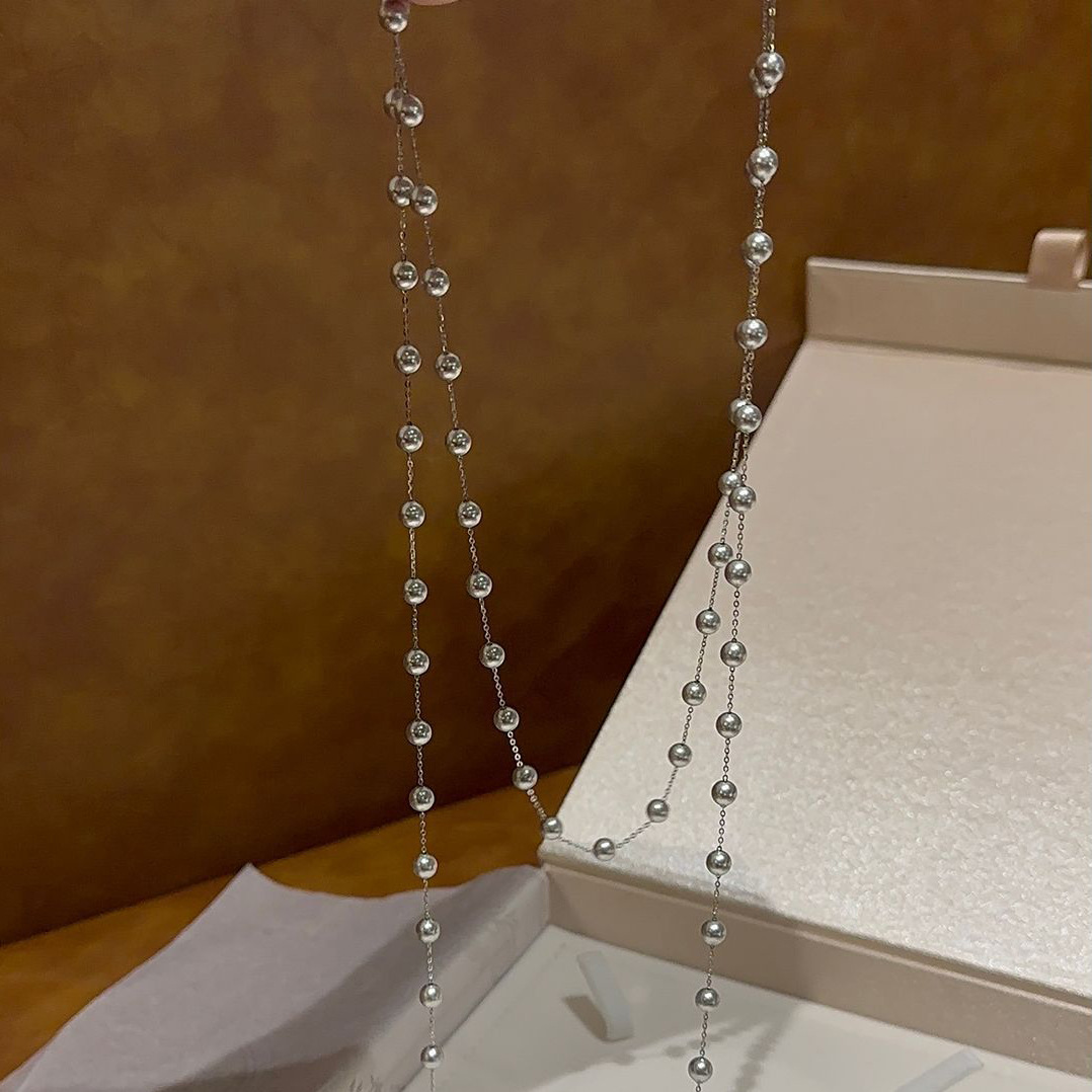 Imitation Pearl Brass Necklace Fashion Jewelry Wholesale